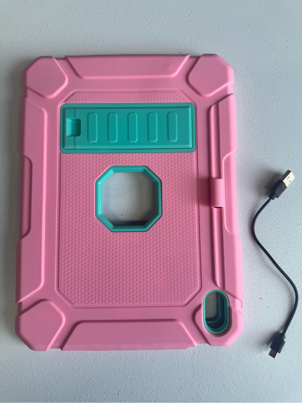 Heavy Duty Kids Shockproof Tablet Case with Kickstand & Pencil Holder for 9.7”–1